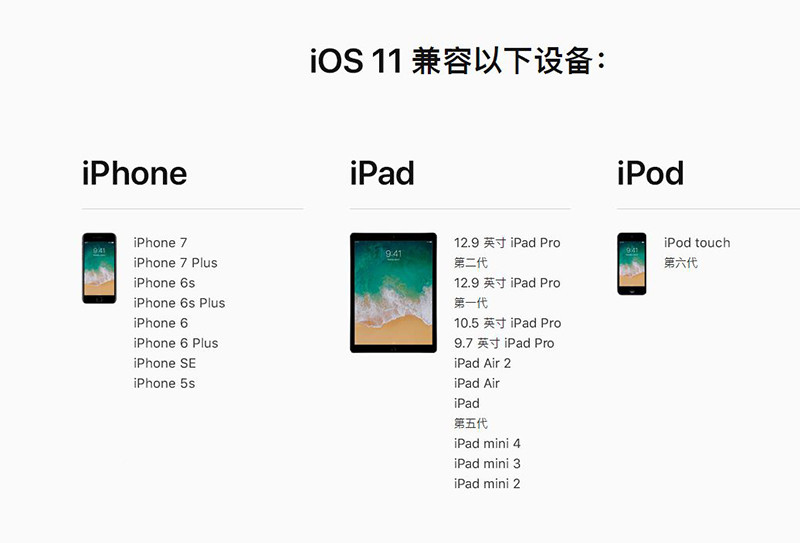 iOS11 Beta5��Щ�豸����������iOS11 Beta5֧�������豸����[ͼ]