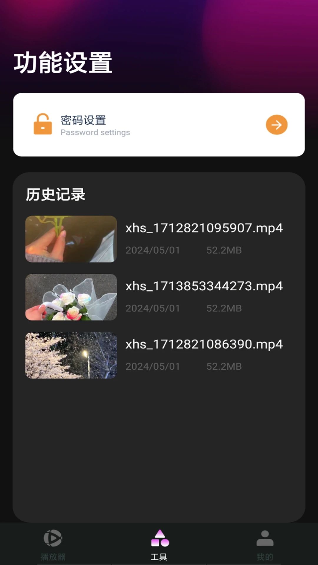 私人秘密播放器