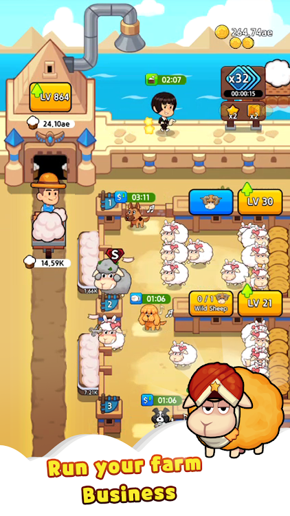 Sheep Farm  Idle Game Unlimited gold downloadͼƬ3